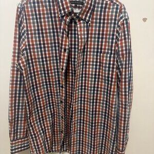 BRITCHES Men's Button-Down Plaid Shirt - Blue & Brown